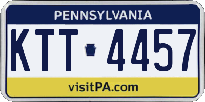 PA license plate KTT4457