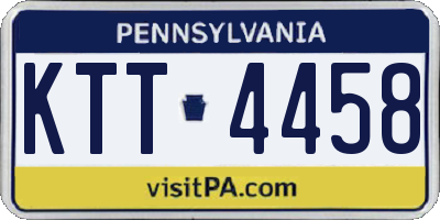 PA license plate KTT4458