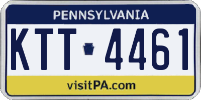 PA license plate KTT4461