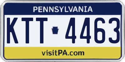 PA license plate KTT4463