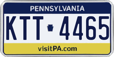 PA license plate KTT4465