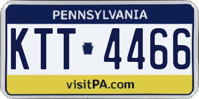 PA license plate KTT4466