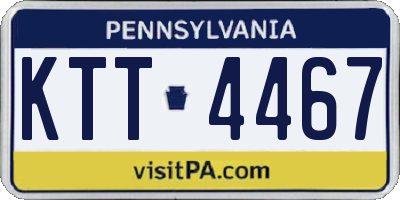 PA license plate KTT4467