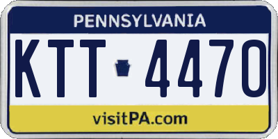 PA license plate KTT4470