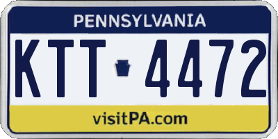 PA license plate KTT4472