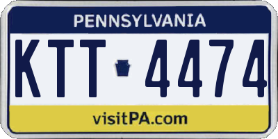 PA license plate KTT4474