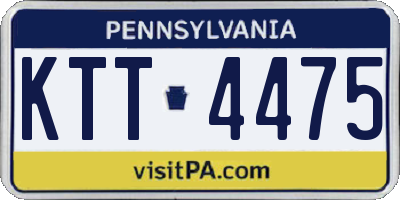 PA license plate KTT4475