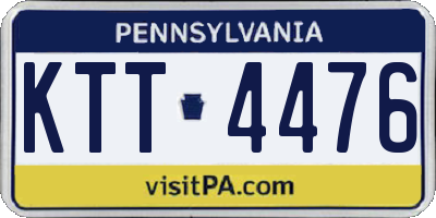 PA license plate KTT4476