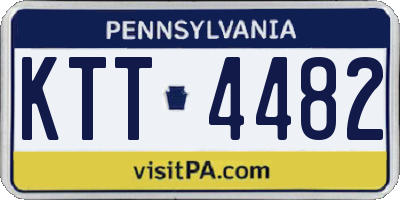 PA license plate KTT4482