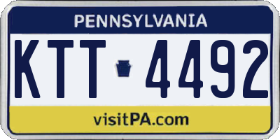 PA license plate KTT4492