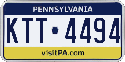 PA license plate KTT4494