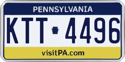 PA license plate KTT4496