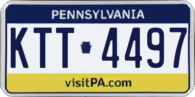 PA license plate KTT4497