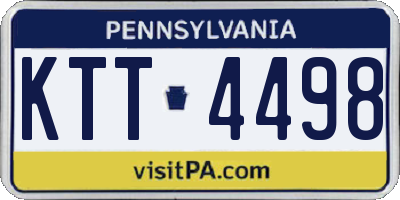 PA license plate KTT4498