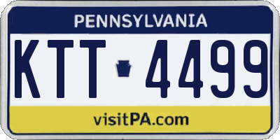 PA license plate KTT4499