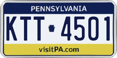 PA license plate KTT4501
