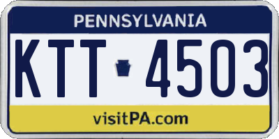 PA license plate KTT4503