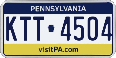 PA license plate KTT4504
