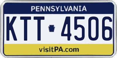 PA license plate KTT4506