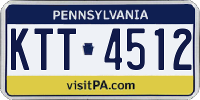 PA license plate KTT4512