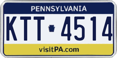 PA license plate KTT4514