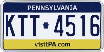 PA license plate KTT4516