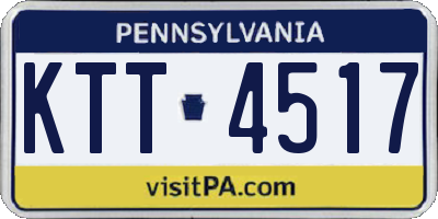 PA license plate KTT4517