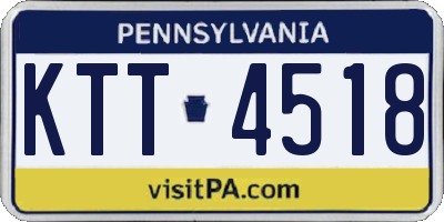 PA license plate KTT4518