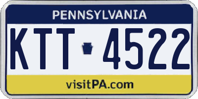 PA license plate KTT4522