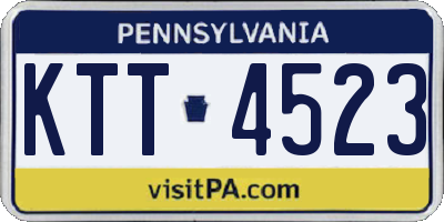 PA license plate KTT4523