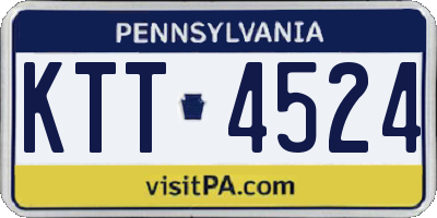 PA license plate KTT4524