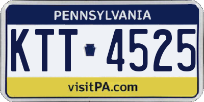 PA license plate KTT4525