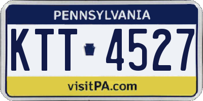 PA license plate KTT4527