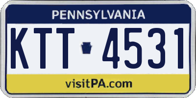 PA license plate KTT4531