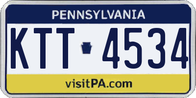 PA license plate KTT4534