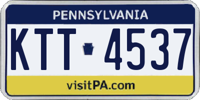 PA license plate KTT4537