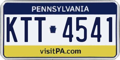 PA license plate KTT4541