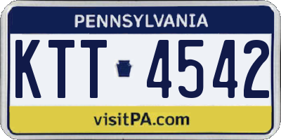 PA license plate KTT4542