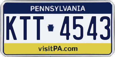 PA license plate KTT4543