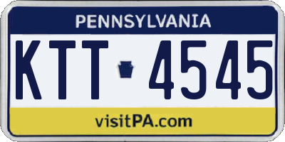 PA license plate KTT4545
