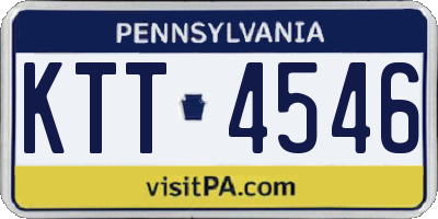 PA license plate KTT4546