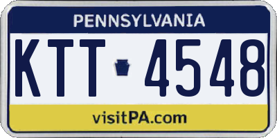 PA license plate KTT4548