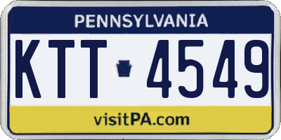PA license plate KTT4549