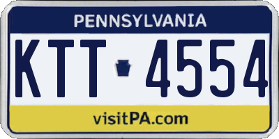 PA license plate KTT4554
