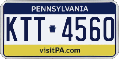 PA license plate KTT4560