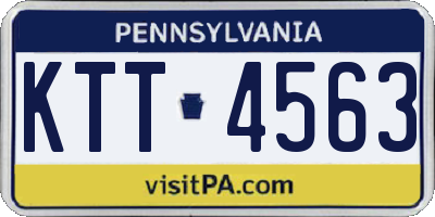 PA license plate KTT4563