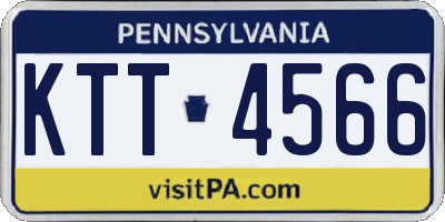 PA license plate KTT4566