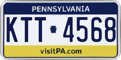 PA license plate KTT4568