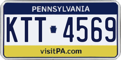 PA license plate KTT4569