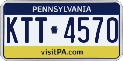 PA license plate KTT4570